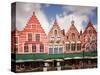 The Markt (Main Market Place), Bruges, Belgium, Europe-Gavin Hellier-Stretched Canvas