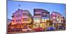 The Marlin and The Webster Hotel on Collins Avenue, Miami Beach in Miami, Florida, USA-null-Mounted Art Print