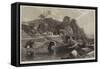 The Marmorata, on the Tiber, the Ancient Port of Rome-null-Framed Stretched Canvas