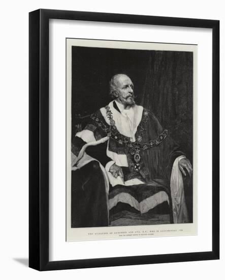 The Marquess of Dufferin and Ava, Who Is Dangerously Ill-Benjamin Constant-Framed Giclee Print