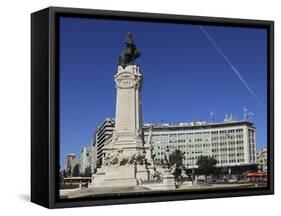 The Marquess of Pombal Monument, a Major Roundabout and Landmark in Praca Do Marques De Pombal, Cen-Stuart Forster-Framed Stretched Canvas