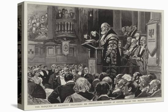 The Marquess of Salisbury Delivering His Presidential Address at Oxford before the British Associat-Alexander Stuart Boyd-Stretched Canvas