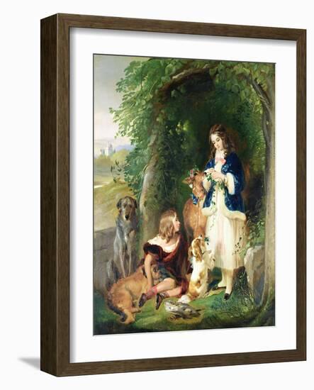 The Marquess of Stafford and the Lady Evelyn Gower-Edwin Henry Landseer-Framed Giclee Print