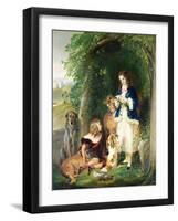 The Marquess of Stafford and the Lady Evelyn Gower-Edwin Henry Landseer-Framed Giclee Print