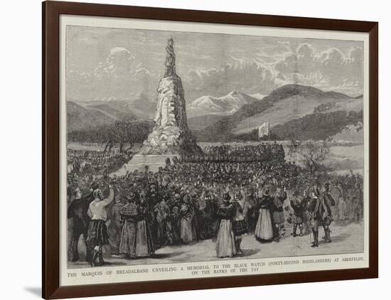 The Marquis of Breadalbane Unveiling a Memorial to the Black Watch (Forty-Second Highlanders) at Ab-null-Framed Giclee Print