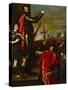 The Marquis of Vasto Addressing His Soldiers-Titian (Tiziano Vecelli)-Stretched Canvas