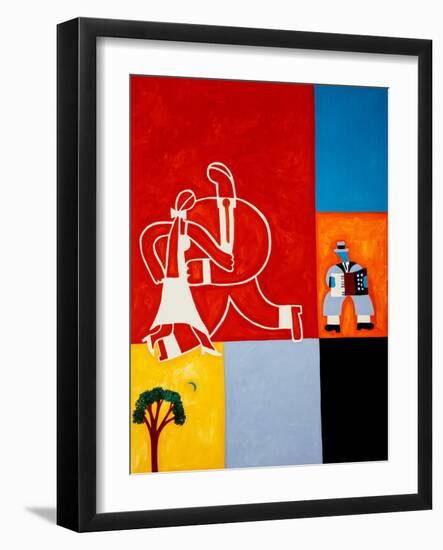 The marriage, 2001(oil on linen)-Cristina Rodriguez-Framed Giclee Print