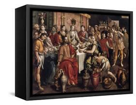 The Marriage at Cana, 1596-1597-Martin de Vos-Framed Stretched Canvas