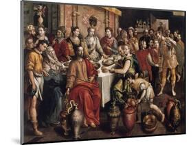 The Marriage at Cana, 1596-1597-Martin de Vos-Mounted Giclee Print