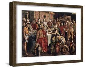 The Marriage at Cana, 1596-1597-Martin de Vos-Framed Giclee Print