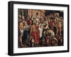 The Marriage at Cana, 1596-1597-Martin de Vos-Framed Giclee Print