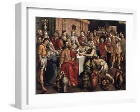 The Marriage at Cana, 1596-1597-Martin de Vos-Framed Giclee Print