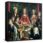 The Marriage at Cana, Detail of the Bride and Surrounding Guests-Gerard David-Framed Stretched Canvas