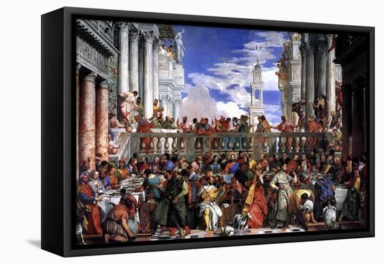 The Marriage at Cana-Paolo Veronese-Framed Stretched Canvas