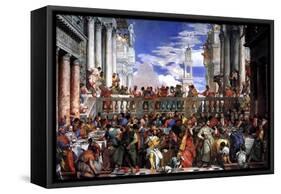 The Marriage at Cana-Paolo Veronese-Framed Stretched Canvas