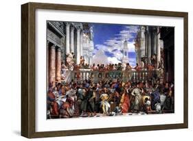 The Marriage at Cana-Paolo Veronese-Framed Art Print