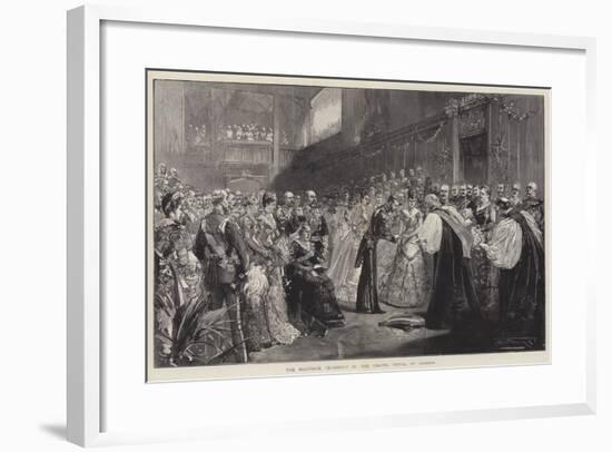 The Marriage Ceremony in the Chapel Royal, St James'S-Thomas Walter Wilson-Framed Giclee Print