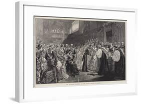 The Marriage Ceremony in the Chapel Royal, St James'S-Thomas Walter Wilson-Framed Giclee Print