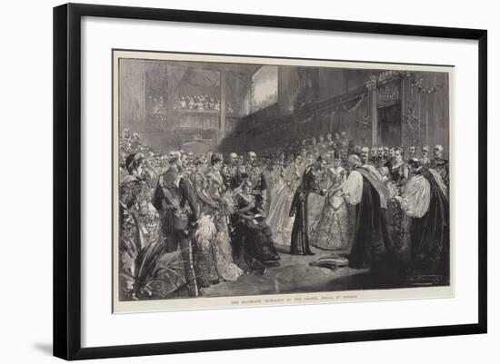 The Marriage Ceremony in the Chapel Royal, St James'S-Thomas Walter Wilson-Framed Giclee Print