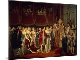 The Marriage Ceremony of Napoleon I and Archduchess Marie-Louis on 2nd April 1810-Rouget-Mounted Giclee Print