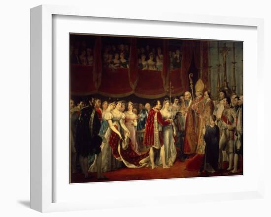 The Marriage Ceremony of Napoleon I and Archduchess Marie-Louis on 2nd April 1810-Rouget-Framed Giclee Print