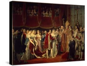 The Marriage Ceremony of Napoleon I and Archduchess Marie-Louis on 2nd April 1810-Rouget-Stretched Canvas