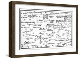 The Marriage Certificate of the Duke and Duchess of Kent, 1934-null-Framed Giclee Print