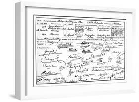 The Marriage Certificate of the Duke and Duchess of Kent, 1934-null-Framed Giclee Print