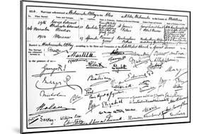 The Marriage Certificate of the Duke and Duchess of Kent, 1934-null-Mounted Giclee Print