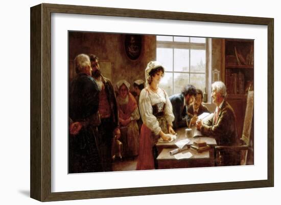 The Marriage Contract, 1895-Jose Rico y Cejudo-Framed Giclee Print