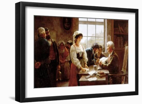 The Marriage Contract, 1895-Jose Rico y Cejudo-Framed Giclee Print