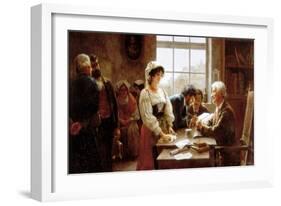 The Marriage Contract, 1895-Jose Rico y Cejudo-Framed Giclee Print