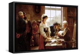 The Marriage Contract, 1895-Jose Rico y Cejudo-Framed Stretched Canvas