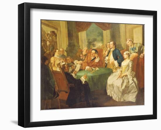 The Marriage Contract-Gaspare Traversi-Framed Giclee Print