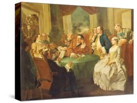 The Marriage Contract-Gaspare Traversi-Stretched Canvas