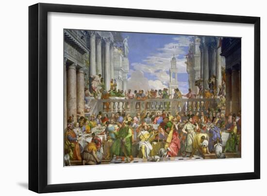 The Marriage Feast at Cana, about 1562/63-Paolo Veronese-Framed Giclee Print