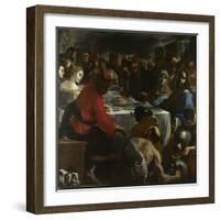 The Marriage Feast at Cana, C. 1655-1656-Mattia Preti-Framed Giclee Print