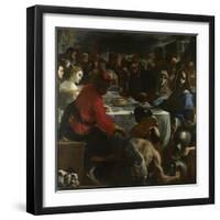 The Marriage Feast at Cana, C. 1655-1656-Mattia Preti-Framed Giclee Print