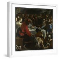 The Marriage Feast at Cana, C. 1655-1656-Mattia Preti-Framed Giclee Print