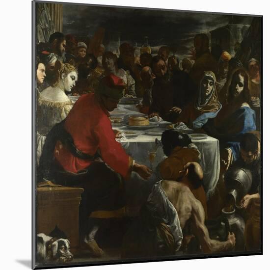 The Marriage Feast at Cana, C. 1655-1656-Mattia Preti-Mounted Giclee Print