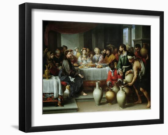 The Marriage Feast at Cana, C.1665-75-Bartolome Esteban Murillo-Framed Giclee Print