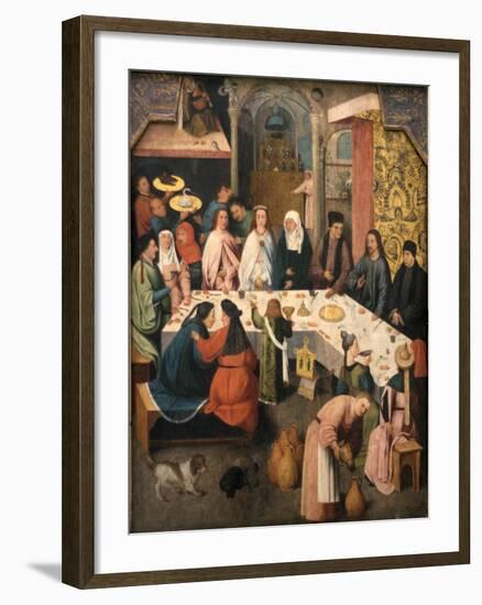 The Marriage Feast at Cana, Ca 1550-1565-Hieronymus Bosch-Framed Giclee Print