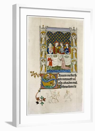 The Marriage Feast at Cana, Early 14th Century-null-Framed Giclee Print