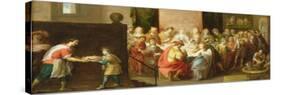 The Marriage Feast at Cana (Oil on Panel)-Hieronymus II Francken-Stretched Canvas