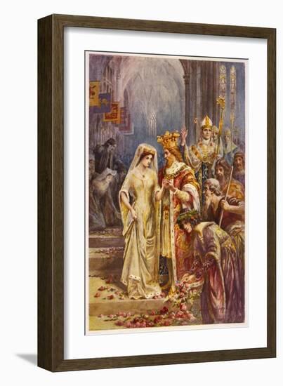 The Marriage of Arthur and Guinevere-null-Framed Art Print