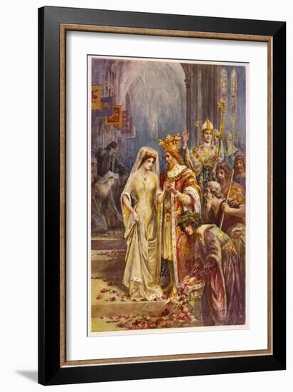 The Marriage of Arthur and Guinevere-null-Framed Art Print