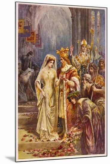 The Marriage of Arthur and Guinevere-null-Mounted Art Print