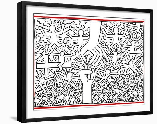 The Marriage of Heaven and Hell, 1984-Keith Haring-Framed Giclee Print