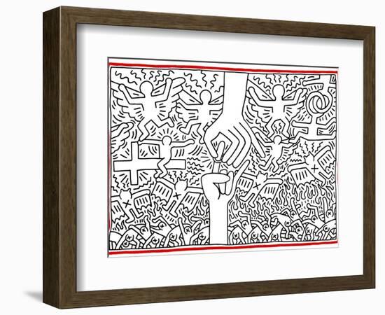 The Marriage of Heaven and Hell, 1984-Keith Haring-Framed Giclee Print