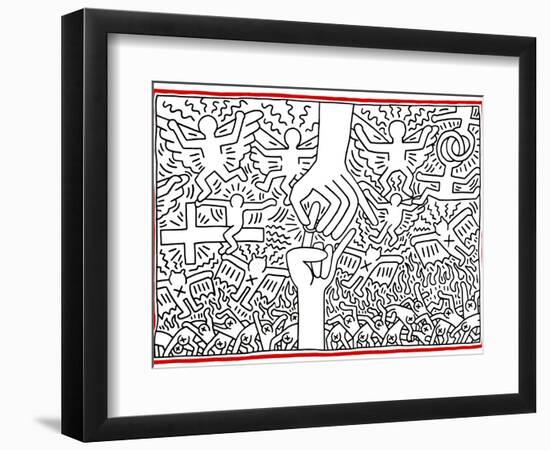 The Marriage of Heaven and Hell, 1984-Keith Haring-Framed Giclee Print